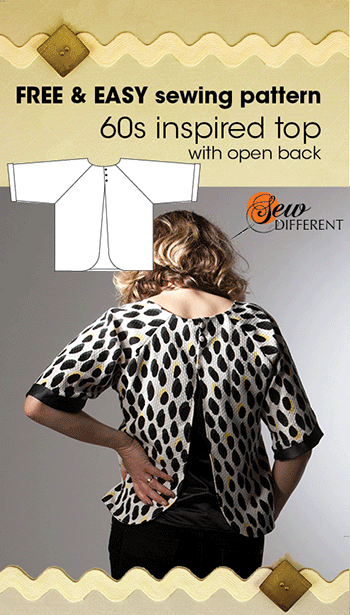 60s Inspired top – FREE SEWING PATTERN