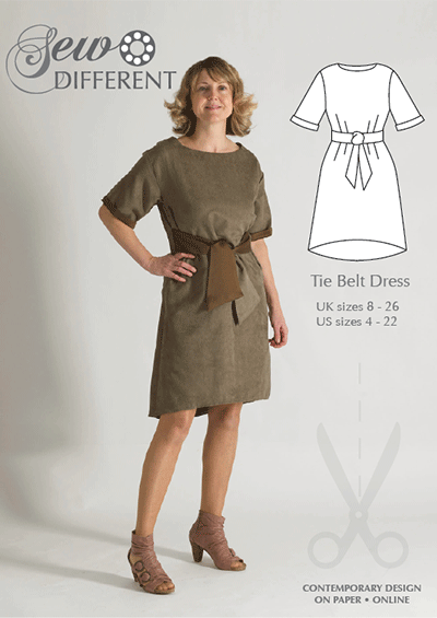Tie Belt Dress – Multisize sewing pattern