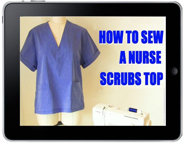 nurses scrub top pattern